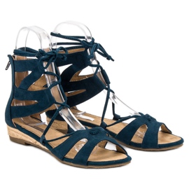 Corina Sandales romaines bleu marine 1 Corina Sandales romaines bleu marine 1