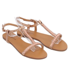 Sandales avec zircone cubique champagne SY644 Champagne rose 1