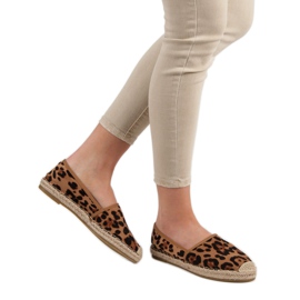 Espadrilles à pois brun 3