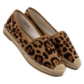 Espadrilles à pois brun 1