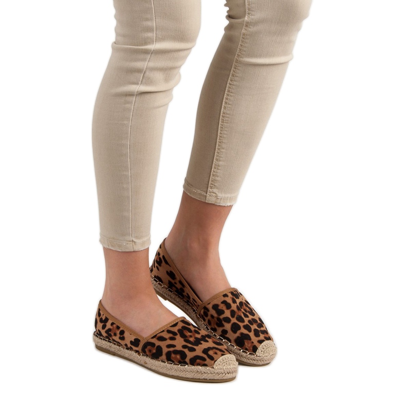 Espadrilles à pois brun 2