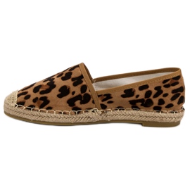 Espadrilles à pois brun 5