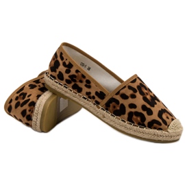 Espadrilles à pois brun 6