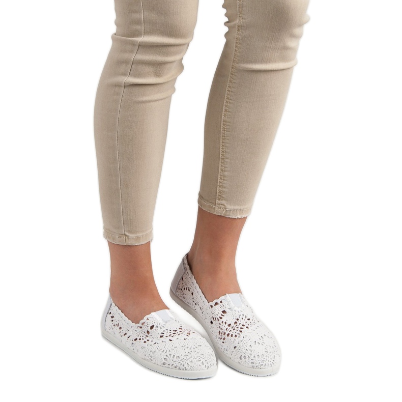 Seastar Slipons en dentelle blanche 1 Seastar Slipons en dentelle blanche 1