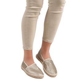 Cm Paris Espadrilles dorées à paillettes d'or 2