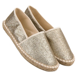 Cm Paris Espadrilles dorées à paillettes 1