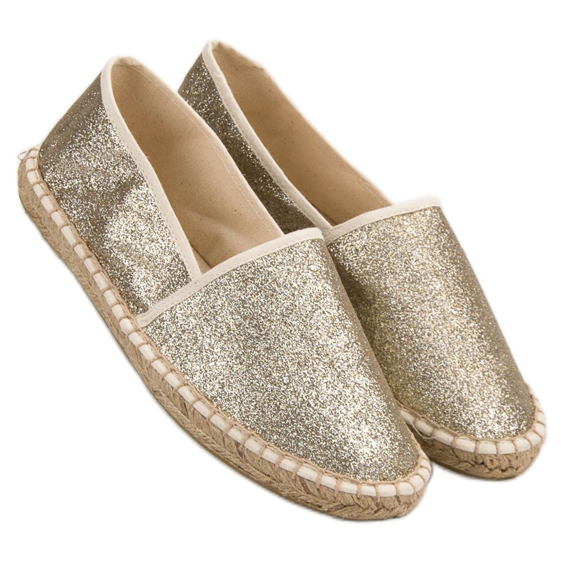 Cm Paris Espadrilles dorées à paillettes 1