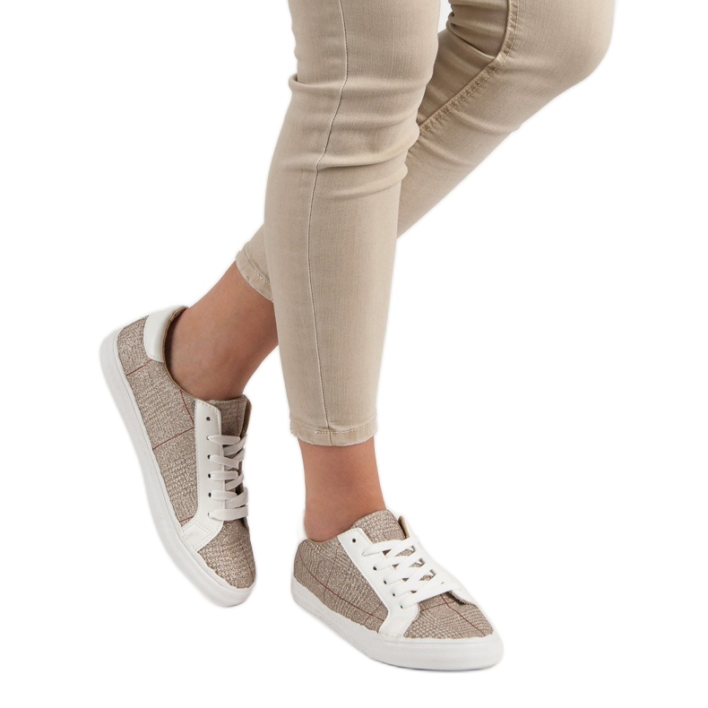 Baskets à lacets jaune 2