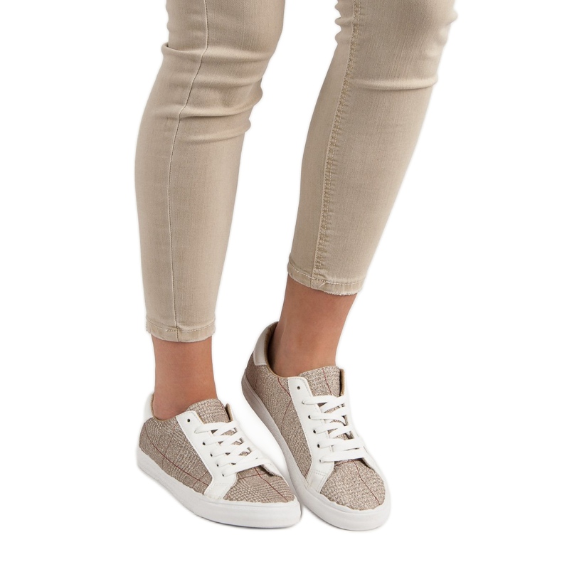 Baskets à lacets jaune 1