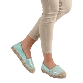 Lucky Shoes Espadrilles Menthe Avec Cristaux vert 2
