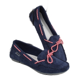 Mocassins femme bleu marine MH04 Navy 2