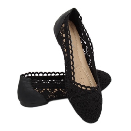 Noir 4701 Ballerines noires ajourées le noir 1