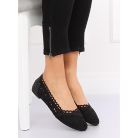 Noir 4701 Ballerines noires ajourées le noir 2
