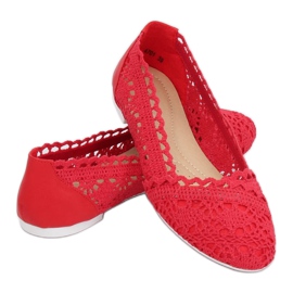 Ballerines ajourées rouges 4701 Rouge 3