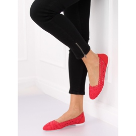 Ballerines ajourées rouges 4701 Rouge 2