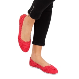 Ballerines ajourées rouges 4701 Rouge 4