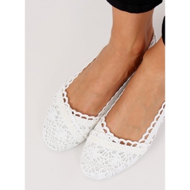 Ballerines ajourées blanches 4701 Blanc 4