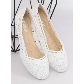 Ballerines ajourées blanches 4701 Blanc 2