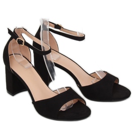 Sandales à talons noires VV-24 Noir le noir 1