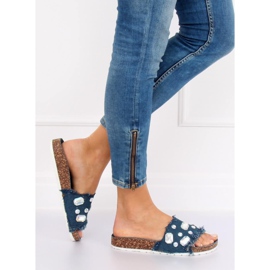 Chaussons CK100 D.BLUE en jean bleu marine 1