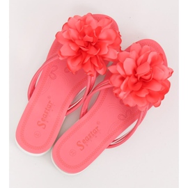 Tongs avec fleur rose CK103 Corail 2