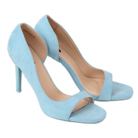 Escarpins doigt ouvert bleu G70270 Bleu 3