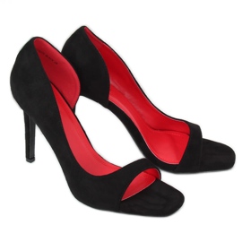 Escarpins doigt ouvert noir G70270 Noir le noir 2