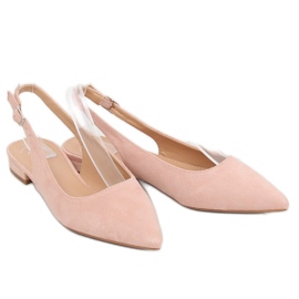 Ballerines roses à talon ouvert H9022 Rosa 3