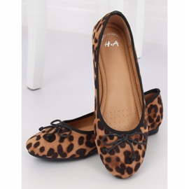 Ballerines femme camel léopard H9021 Camel brun 2