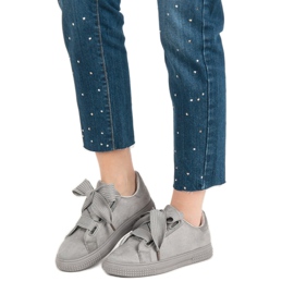 Bella Paris Chaussures de sport en daim gris 1