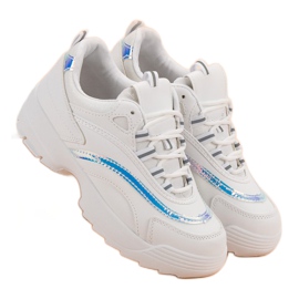 Baskets mode blanches 4