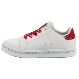 Chaussures de sport à lacets blanc 1