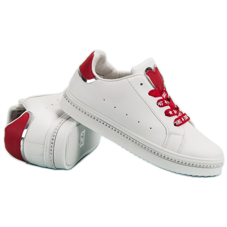 Chaussures de sport à lacets blanc 2