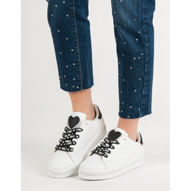 Chaussures de sport à lacets blanc 1