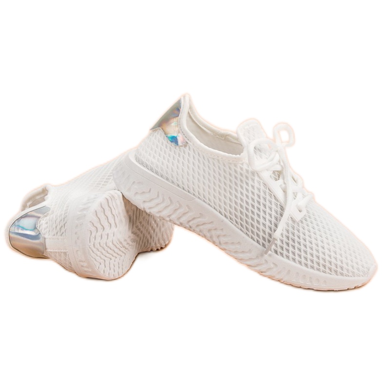Chaussures de sport à enfiler blanche 1 Chaussures de sport à enfiler blanche 1