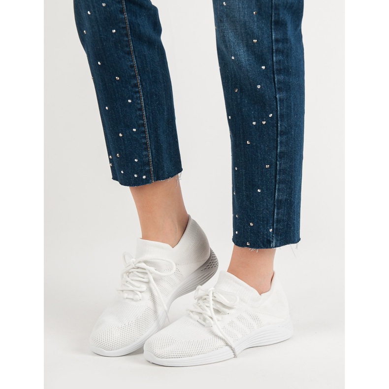 Chaussures de sport textiles blanc 1