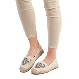 Bestelle Espadrilles En Dentelle Avec Ornements brun 2