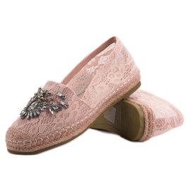 Bestelle Espadrilles En Dentelle Avec Ornements rose 1 Bestelle Espadrilles En Dentelle Avec Ornements rose 1