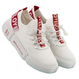 Chaussures de sport avec manchette Love blanche 1