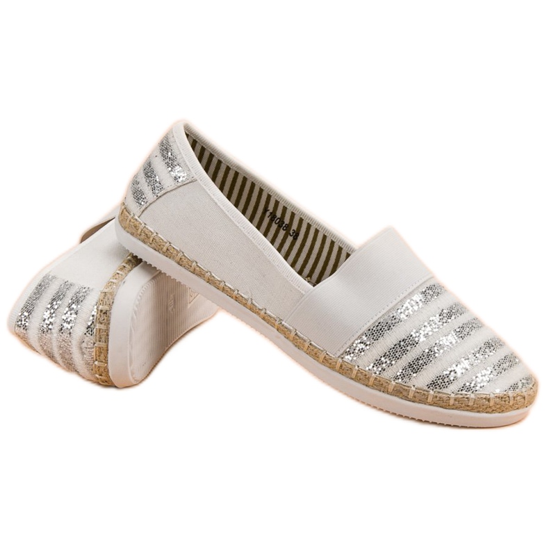 Kayla Espadrilles Brillantes blanc 1