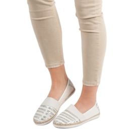 Kayla Espadrilles Brillantes blanche 2