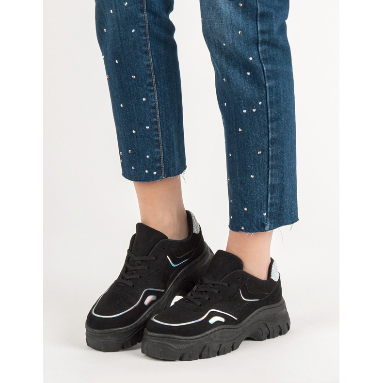 Baskets noires à la mode le noir 2