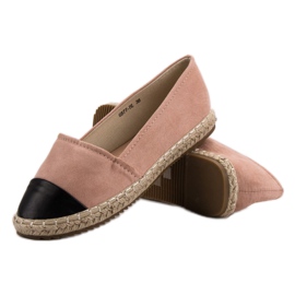 Super Me Espadrilles en daim rose 4