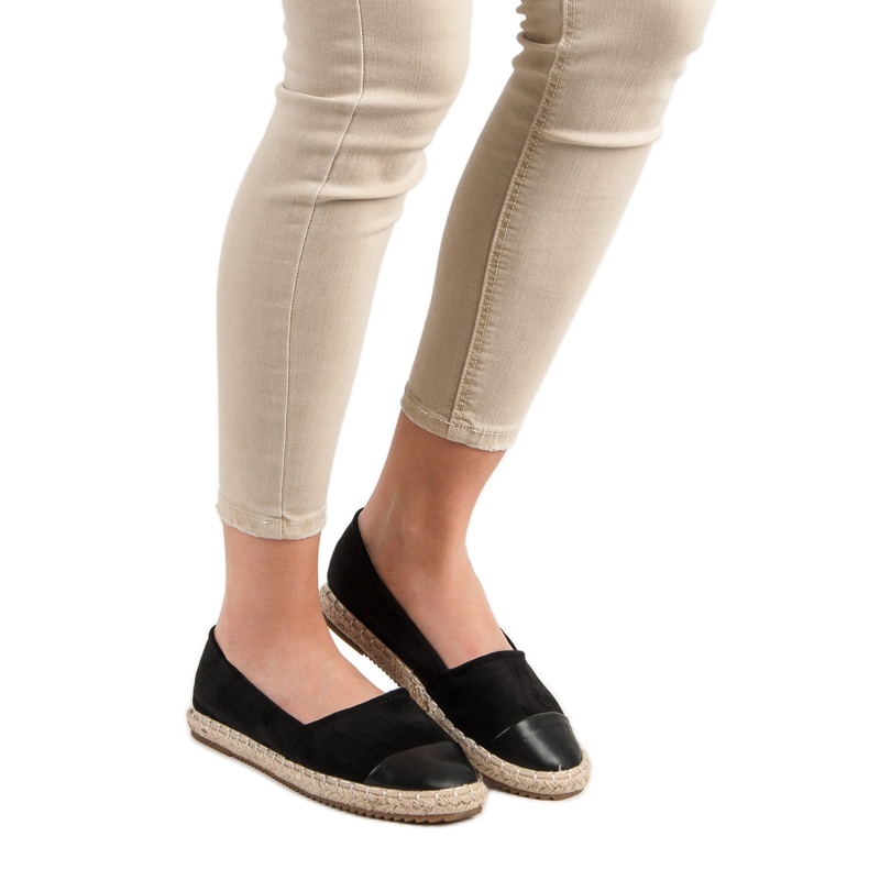 Super Me Espadrilles en daim le noir 2