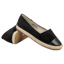 Super Me Espadrilles en daim le noir 6