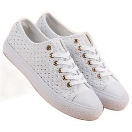 Baskets en textile blanches 6