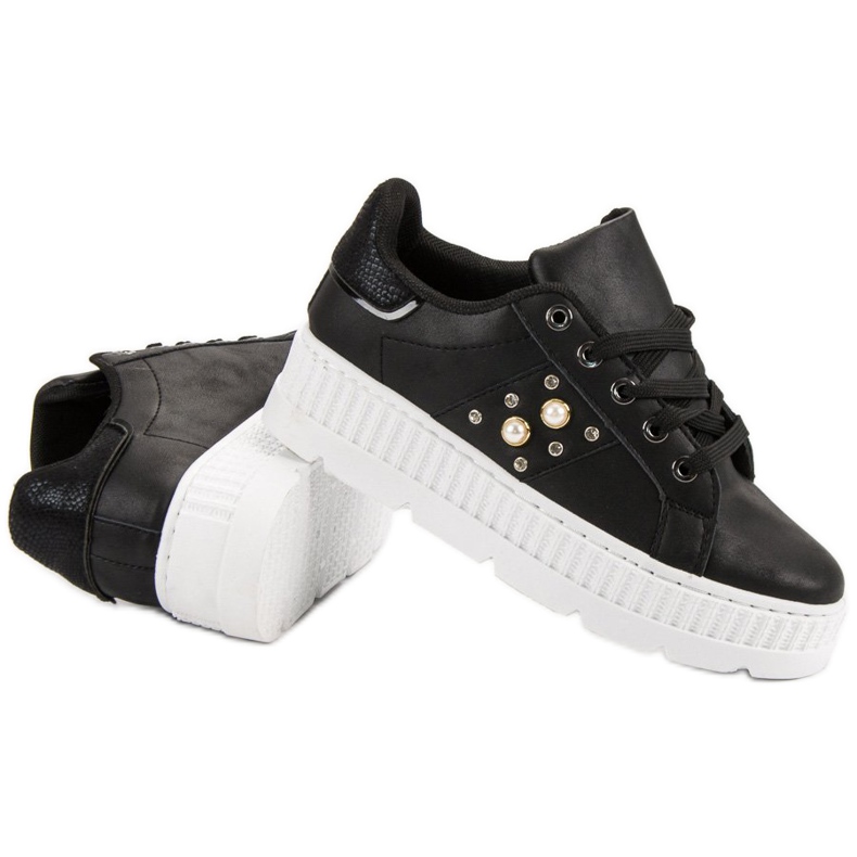 Chaussures noires sur la plate-forme le noir 1 Chaussures noires sur la plate-forme le noir 1