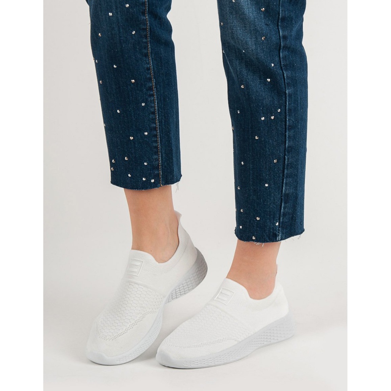 Weide Chaussures textiles à la mode blanc 1