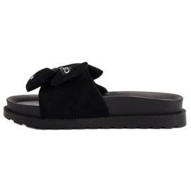 Seastar Pantoufles en daim pour femmes le noir 3
