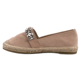 Bestelle Espadrilles En Daim Avec Cristaux brun 5